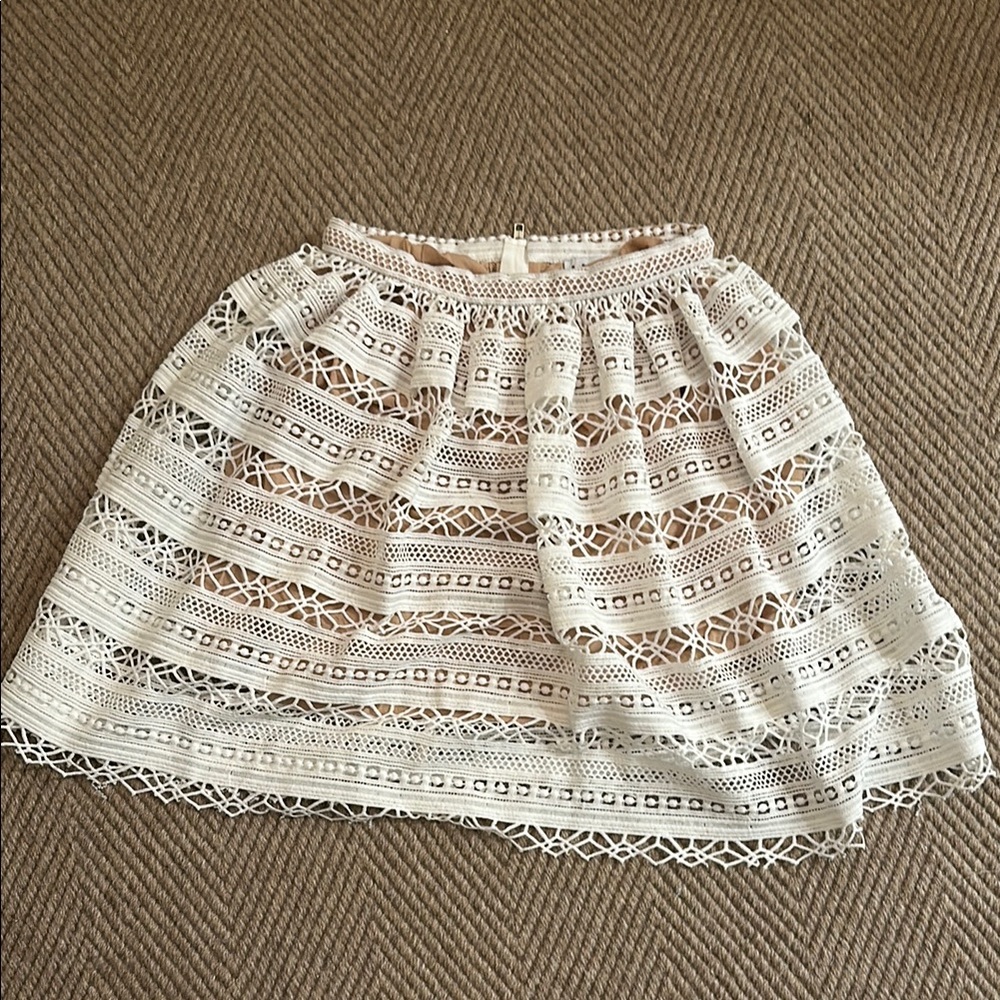SUNCOO Cream A line Skirt